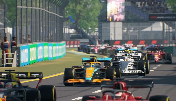 F1 Manager 2022 review: A McLaren driving round Australia with an AlphaTauri close behind