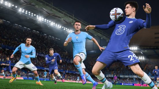 FIFA 23 anti cheat error: Havertz chesting the ball down against Man City