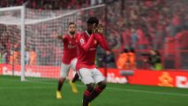 FIFA 23 how to griddy: a player celebrates after scoring a goal