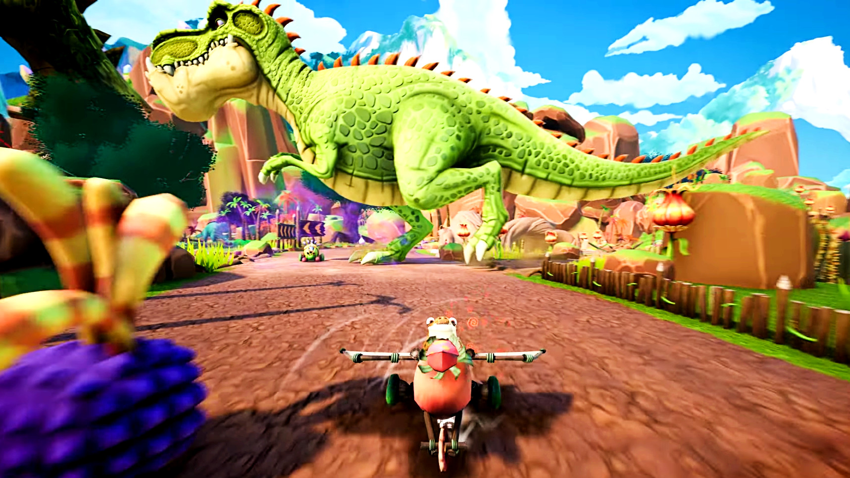 Mario Kart meets dinosaurs in Gigantosaurus kids racing game