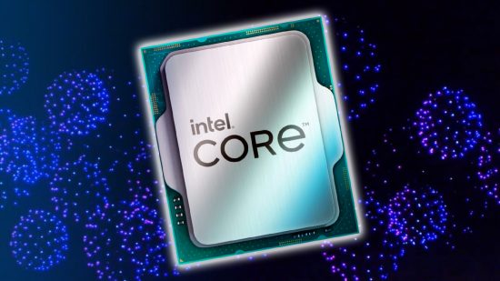 Intel Raptor lake price leak: Processor like Core logo on blue firework backdrop