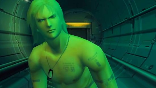 Metal Gear Solid 2 gets new MGS3-like third-person mode after 20 years: Raiden from MGS2 stands in the tunnel of Arsenal Gear