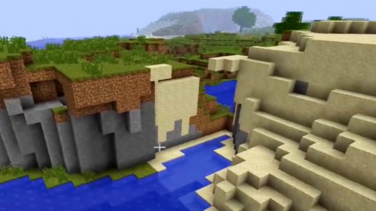 Best Minecraft seeds: the seed showing the classic Minecraft title screen