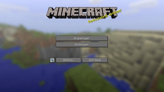 Graines de Minecraft : l'écran titre classique de Minecraft