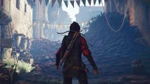 Plague Tale Requiem rats put the Innocence ones to shame: Young girl stands in front of a tidal wave of rats in medieval street