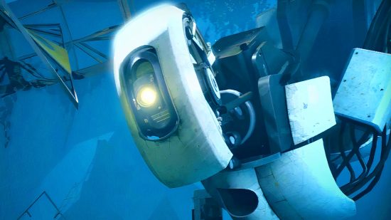 Portal 3 has “my blessing” says GLaDOS, telling fans to email Valve: GLaDOS, the robot from Portal and Portal 2, scrutinises something