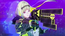 Atlus sues Shin Megami Tensei MMO fan group for copyright infringement: An anime woman with yellow hair points a gun offscreen