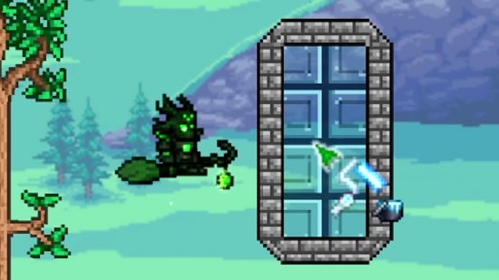 Terraria Echo Block - Uses echo coating to create a patterned glass window effect