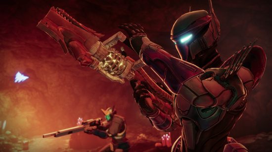 Destiny 2 Festival of the Lost issues spark frustration: A Guardians holds a weapon amidst the backdrop of a Haunted Lost Sector.