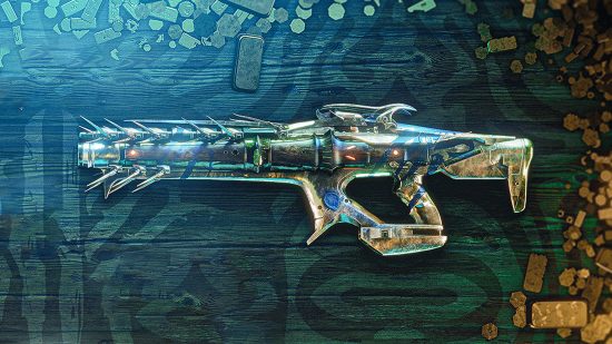 The best Destiny 2 King's Fall weapons: An image of the Taipan-4FR, a linear fusion rifle.