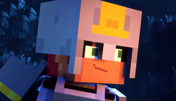 Minecraft Dungeons Season 3 release date confirms it's all about pets: knight from minecraft dungeons has a smile on their face