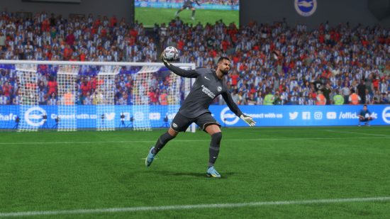 Best FIFA 23 goalkeepers: Robert Sanchez throwing the ball out