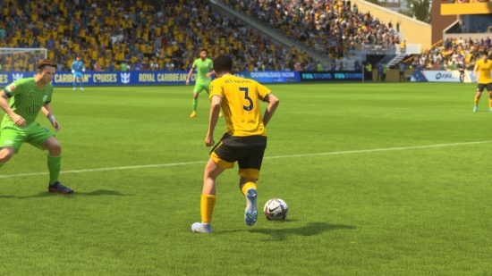 Best FIFA 23 left backs: Rayan Ait-Nouri running at the defence with the ball