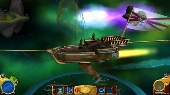 Best Disney games Treasure Planet Battle of Procyon a ship flies through space