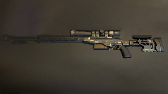 Best Modern Warfare 2 SP-X 80 loadout: the SP-X 80 Sniper Rifle inside a mould.