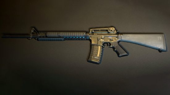 Modern Warfare 2 best m16 loadout: the M16 rifle encased in foam