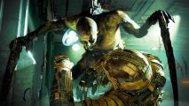 The Dead Space Remake’s Ishimura feels like Prey’s Talos Ie: Isaac suffers a necromorph attack in the Dead Space Remake - a creature with blades for arms pins him down