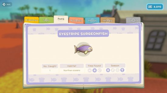 Dinkum fishing guide: The Eyestripe Sturgeonfish in the fishpedia