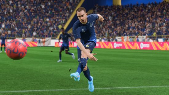 Cheapest 84 rated players in FIFA 23: Eriksen takes a powerful shot on goal