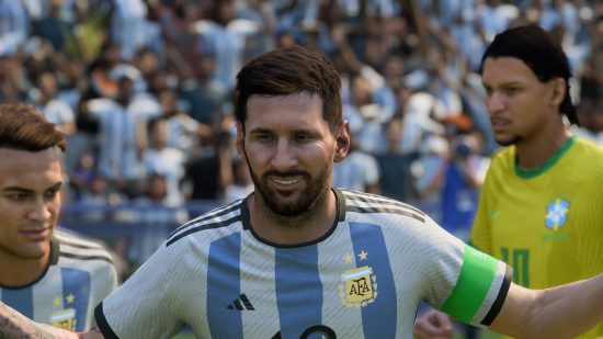 FIFA 23 Out of Position promo release date and leaks: messi celebrates after scoring a goal