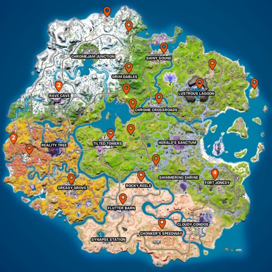 Fortnite NPC locations complete map Chapter 3 Season 4
