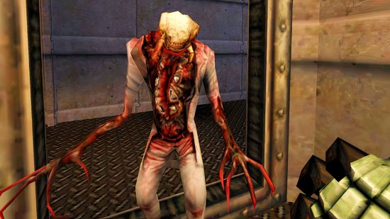 Half-Life ray tracing is delayed but Quake ray tracing is finally here: A headcrab zombie from the Valve FPS Half-Life