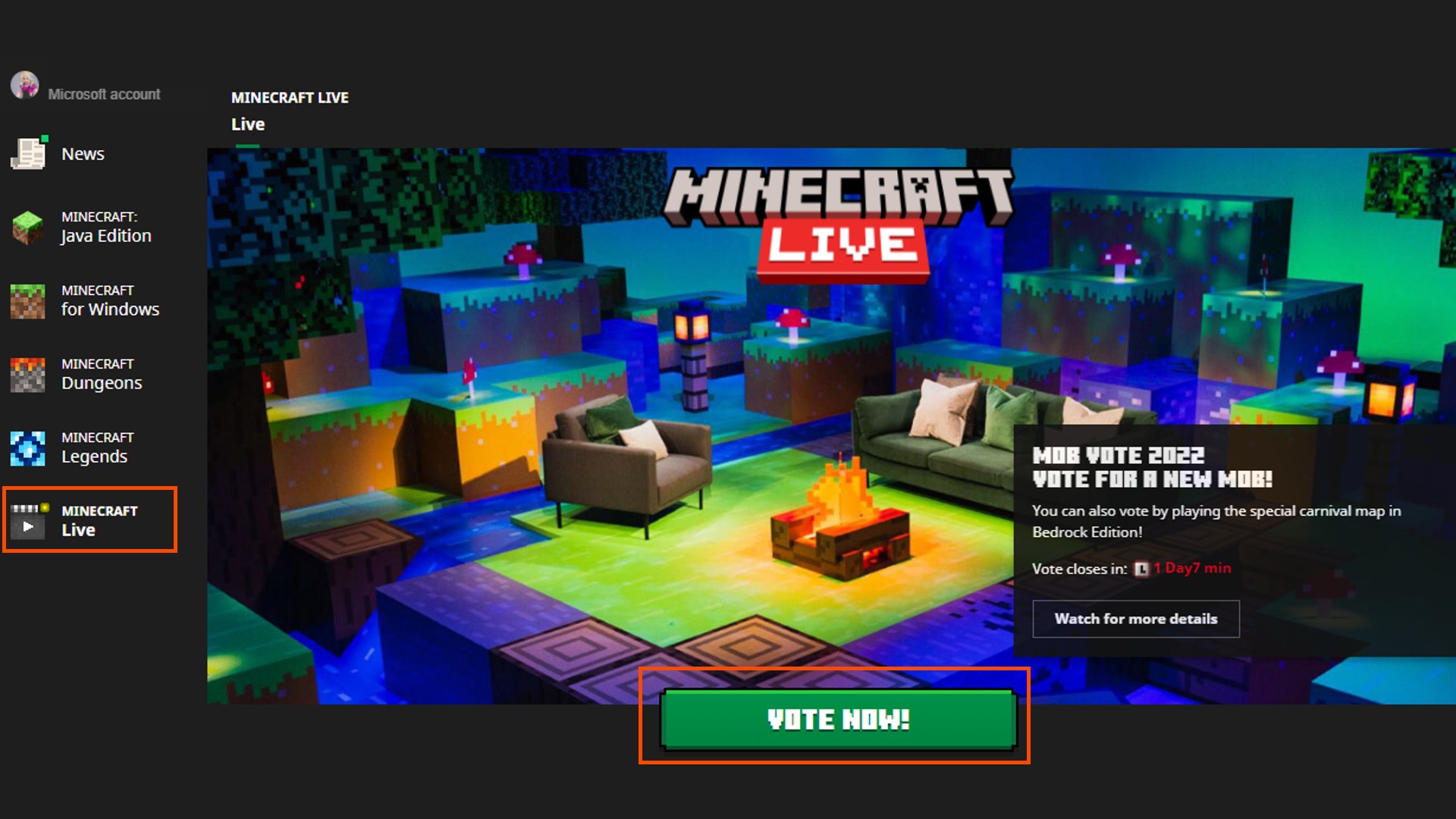 Minecraft Mob Vote 2022 Times and Choices