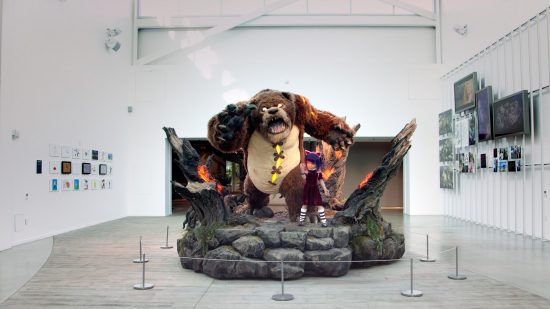 League of Legends Riot Sydney: A statue of Annie and Tibbers in Riot Games' LA headquarters