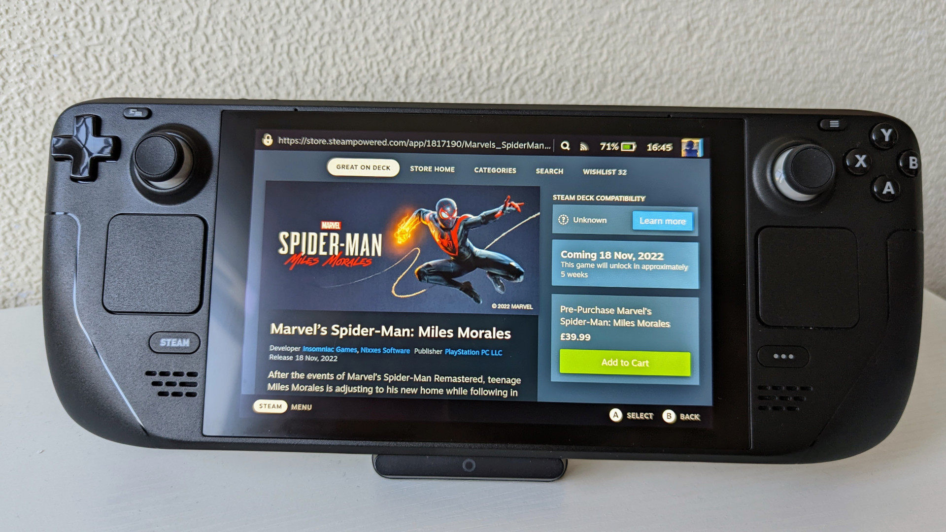 Marvel's Spider-Man: Miles Morales en una plataforma de vapor