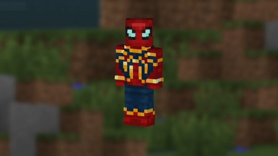 Minecraft Spider-Man - the version of the Spider-Man costume made by Tony Stark.