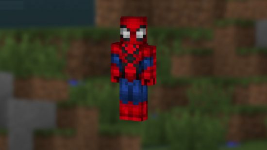 Minecraft Spider-Man - de klassieke Spider-Man-skin.