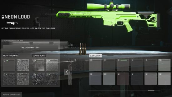 Modern Warfare 2 camo challenges: the neon loud camo unlock challenge