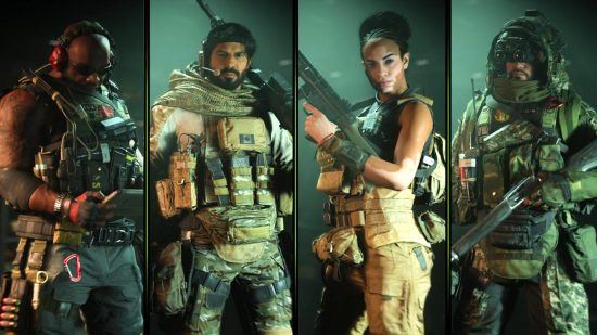Recompensas de la campaña de Modern Warfare 2: los cuatro operadores disponibles para desbloquear como parte de las recompensas de la campaña en Modern Warfare 2, que consisten en Chuy, Nova, Reyes y Hutch.