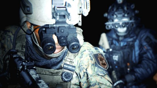 Modern Warfare 2 perks and perk syaytem: two operative with night vision goggles