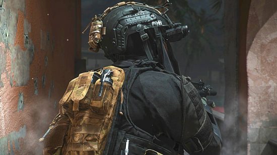 Modern Warfare 2 Spec Ops kits: an operator wearing a backpack and night vision goggles.