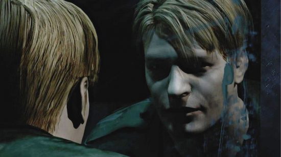 Silent Hill 2 art director calls fourth wall break "headcanon": James Sunderland looking into a mirror