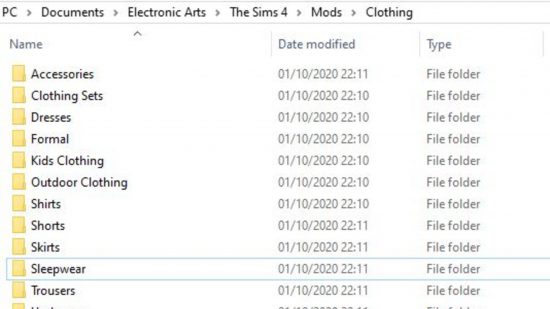 Sims 4 CC: Folder Mods เสื้อผ้า