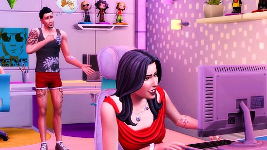 The Sims 5 release date: a woman playing on the computer in Project Rene