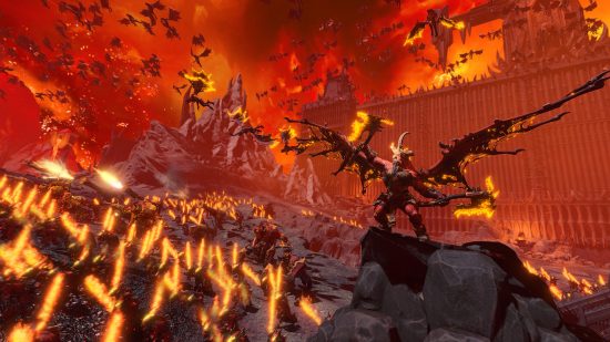 Future of Total War: Warhammer 3: Skarbrand leading an army