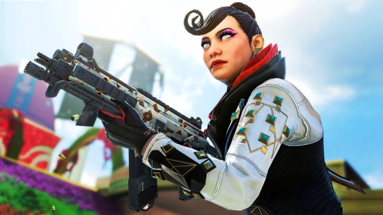 Apex Legends season 16 release date speculation: a woman holding a full automatic weapon