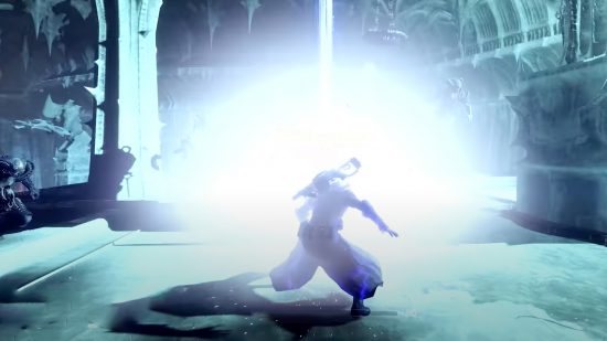 Best Destiny 2 Void Warlock builds for PvP and PvE: A Void Warlocks casts its Super Ability.