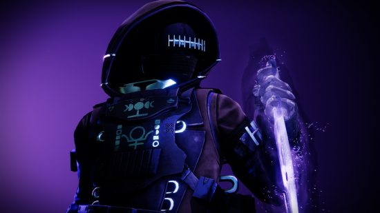 Best Destiny 2 Void Hunter builds for PvP and PvE: A Void Hunter stands in a pose.