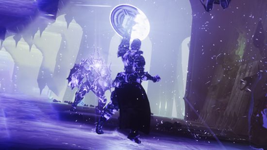 Best Destiny 2 Void Titan builds for PvP and PvE: A Void Titan performs a powerful attack on an enemy.