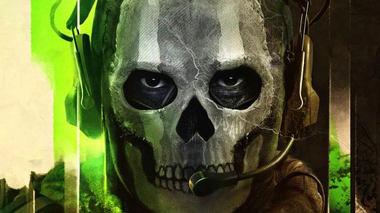 Modern Warfare 2 ghost perk not hiding players on FPS minimap: a close up of the mask of Simon "Ghost" Riley, with his iconic skull mask