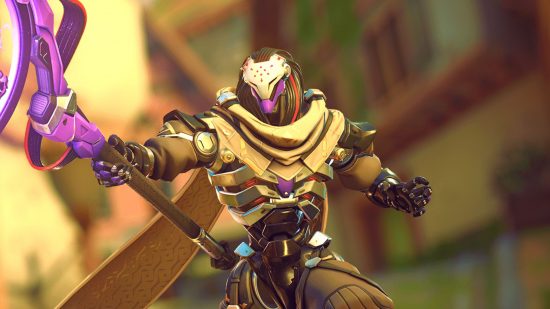 Overwatch 2 Ramattra shows Blizzard's 'pay to win' path: Ramattra in Omnic form, wielding a staff