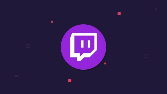 Valorant Twitch streamer hits Radiant at age 11, gets banned: A purple circle with a white speech bubble in it sits on a black blackground with red squares