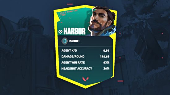 How to create your custom Valorant badge: Valorant agent Harbor in new badge stats