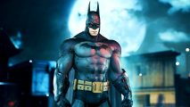 Best Batman games: Batman stood in front of a full moon