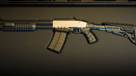 Най-добра модерна война 2 Bryson 890 Loadout: The Bryson 890, пушка от близък разстояние с разглобяемо списание, показана в своя случай в галерията с оръжие на Modern Warfare 2