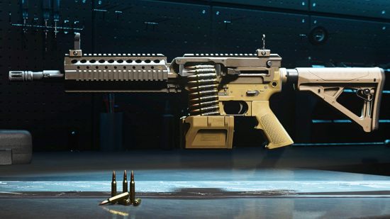 Best Warzone 2 556 Icarus loadout: side view of the LMG with no attachments